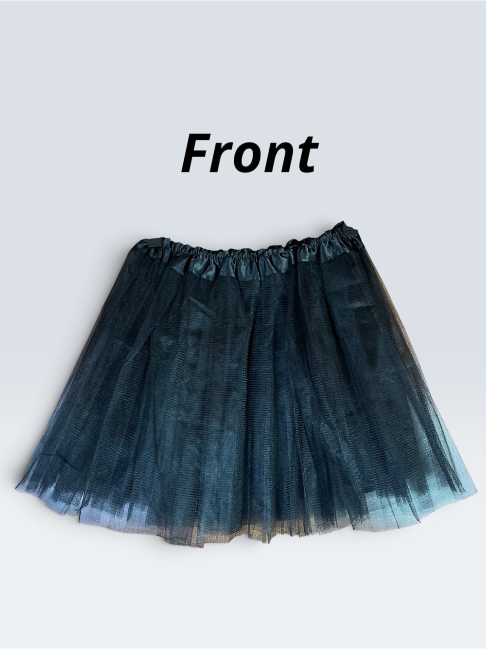 Black Tutu Skirt 3-Layer Tulle Lined Halloween Costume Party Event Versatile OS